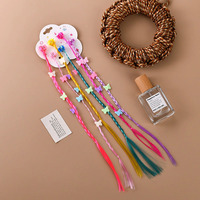 Pinces à cheveux tressées en forme de cœur papillon pour enfants, épingles à cheveux dreadlocks colorées, accessoires de coiffure pour spectacles sur scène