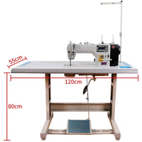 Machine à coudre industrielle à point plat à grande vitesse à entraînement direct automatique pour l'atelier de fabrication de vêtements et d'habillement