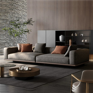Moderno minimalista horizonte sofá seccional conjunto Simple Lino fila recta <span class=keywords><strong>para</strong></span> pequeña sala de estar <span class=keywords><strong>para</strong></span> apartamentos - Product Image 2