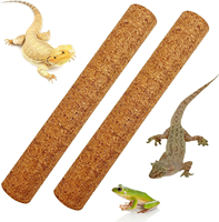LEECORK Barre de repos en liège écologique et durable pour reptiles, jouet d'exploration favorisant l'exercice et réduisant le stress pour dragons barbus et lézards