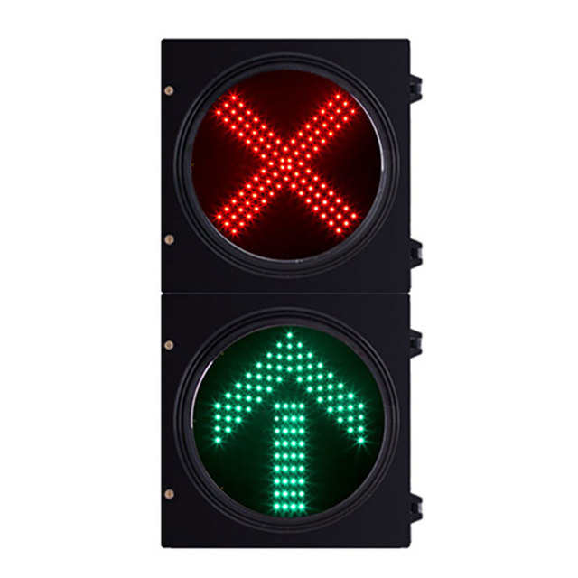 2-Aspect Red Cross Green Arrow Traffic Light System