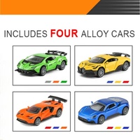 Model Mobil Supercar Diecast 1:36 dengan Stand Putar 360 Derajat, 80 Buah Mobil Sport Alloy dengan Pintu Bisa Dibuka dan Sistem Tarik Mundur dalam Kotak Akrilik