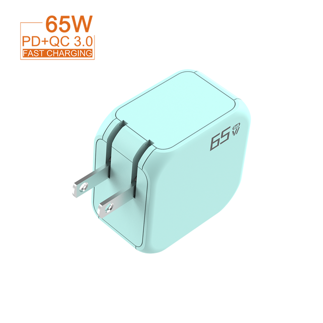 New Design US Plug GaN 65W Type-C Usb-C Laptop Power Adapter Charger USB PD Quick Charge 3.0 Mobile Phone Charger
