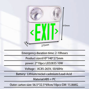 Luz de emergencia 2 en 1 Tuoming con señal de salida, luces de emergencia, faro doble de emergencia, luz de señalización de emergencia recargable - Product Image 2