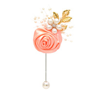 Broche de Corsage Fleur de Soie Moderne Décoratif Roses Artificielles Garçons d'Honneur Poignet Boutonnière Mariage