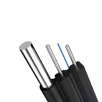 Cable de Fibra Óptica Monomodo para Exteriores ODM 12,4 Hilos Dropcore G.657A2, Aéreo, con Cubierta LSZH/PVC y Refuerzo FRP, Certificado ISO9001