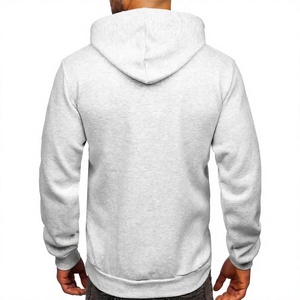 Sweat-shirt à capuche doublé pour homme, couleur unie, en molleton de coton, décontracté, avec poche avant, coupe classique, pour l'hiver, service OEM - Product Image 2