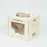 Boîte à dessert premium avec fenêtre transparente en PET, couleur et logo personnalisés, emballage en papier, boîte à cupcakes portable pour mariage et fête