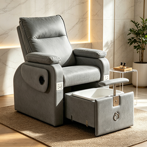 Sillón de Spa para Pies Eléctrico Reclinable de Cerámica de Lujo, Silla Multifuncional para Lavado de Pies y Belleza de Pestañas, Sofá de Masaje y Terapia para Pies - Product Image 4