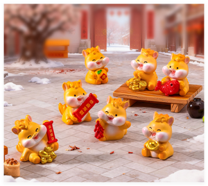 <span class=keywords><strong>Figurine</strong></span> de cheval en résine de dessin animé du zodiaque chinois du Nouvel An chinois 3D 2026 porte-bonheur doré avec souhaits Souvenir Décoration Feng Shui Jouets - Product Image 5