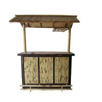 Pavillon en bambou et bois pour zones scéniques extérieures, stands de parc, décoration rurale de ferme, comptoirs de bar en bambou de style chinois