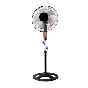 Ventilateur sur pied, hauteur réglable, extension de 10,5 cm, support en acier inoxydable, couleur noire, alimentation électrique - Product Image 5