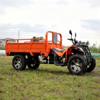 Quad agricole 4x4 250cc à refroidissement liquide avec benne basculante hydraulique et pneus résistants au boue pour terrains accidentés et plantations