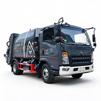 Camion Compacteur à Ordures SINOTRUK HOWO 4X2 Direct Usine, 8-16CBM, Chargeur Arrière, Camion de Collecte des Déchets, LHD/RHD en Option