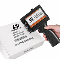 Imprimante portable semi-automatique Yaomatec 12,7 mm TIJ pour marquage de date, logo, code-barres et cartes, pour bouteilles et boîtes en plastique