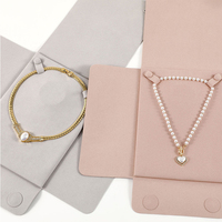 Pochette de luxe en microfibre Guardidea pour bijoux avec insert et coussinet, sac à bijoux pour colliers et bracelets avec logo personnalisé