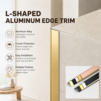 Protections d'angle en aluminium en forme de L pour la vente en gros avec un angle de 90 degrés °   Profilé d'angle pour la protection et la décoration des murs, des cadres de portes, des armoires et des plinthes