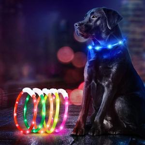 ปลอกคอสุนัขเรืองแสงแบบปลดเร็ว ลายฮาโลวีน-LDE สำหรับสัตว์เลี้ยง ชาร์จไฟได้ ใช้ได้ในเวลากลางคืน - Product Image 1