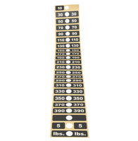 Numéro autocollant personnalisable poids pile étiquette Gym Fitness équipement accessoires OEM bâtons