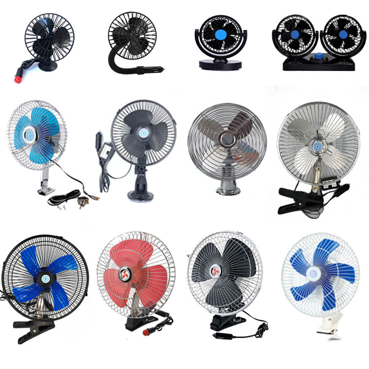 Promotie Low Noise Dashboard Fan Dual Head Auto Koelventilator 12V Auto Fan