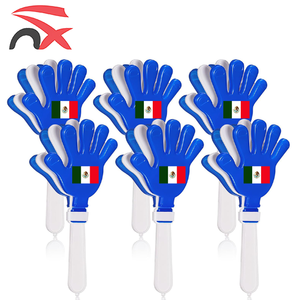 Wholesale Custom logo Cheap Price Hand Clapper Noisemakers Plastic Haiti Flag Football Fan Clapping Hands for Promotion Supply