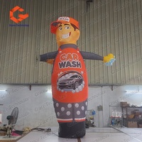 Danseur d'air gonflable publicitaire personnalisé avec logo, motif dessin animé, pour lavage de voitures