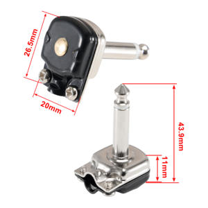 Connecteur <span class=keywords><strong>Jack</strong></span> TS sans soudure 6,35 mm, nouveau design, mini, <span class=keywords><strong>petit</strong></span> format, certifié CE, breveté, pour câble DIY d'effets de guitare - Product Image 3