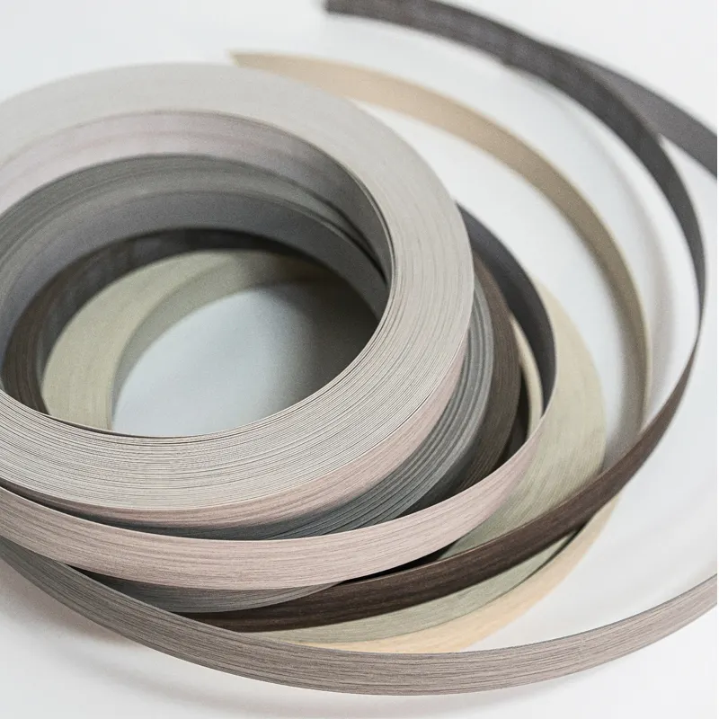 Wholesale high quality pvc in rolls customized plastic flat edge banding tape for cabinet