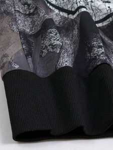 Venta al por mayor de ajuste holgado estilo deportivo hombres y mujeres gota hombro carta gráfico pulóver poliéster sudaderas con capucha - Product Image 4