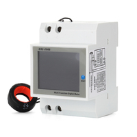 Medidor de Energía Eléctrica D52-2066 para Riel DIN, 110V 380V 100A, Monitor de Voltaje, Corriente, Factor de Potencia, Energía Activa KWH y Frecuencia