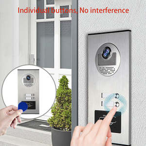 กล้องวิดีโอประตูอาคารอัจฉริยะ ระบบมองเห็นกลางคืน Ejeas ระบบควบคุมการเข้าออกด้วย RFID กันน้ำ IP65 รุ่น 65301-10+67010F-W*10 แบบติดตั้งในตัว - Product Image 3