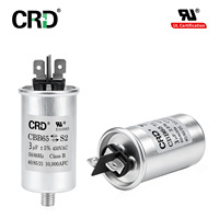 Condensateur Cylindrique à Film Mince Certifié XINRUIDA 3UF 450V CBB65, Vis Inférieure, Boîtier en Aluminium, Classe B Certifiée -40 +85 Moteur