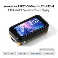 Carte de développement Waveshare ESP32-C6 avec écran tactile LCD couleur Wi-Fi 6 de 1,47 pouce (172x320, 262K couleurs) et processeur RISC-V 160 MHz