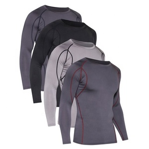 Sous-vêtements thermiques pour hommes PIHA SPORTS, hauts thermiques, chemises thermiques, couche <span class=keywords><strong>de</strong></span> base, compression, manches longues, tee-shirt <span class=keywords><strong>de</strong></span> sport doublé - Product Image 2