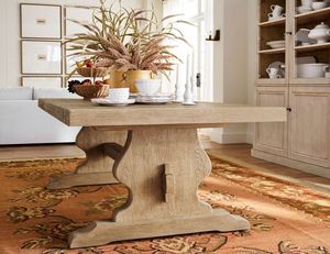 Juego de mesa de comedor Rectangular de 8 plazas de estilo antiguo, muebles de madera maciza de Vietnam para uso doméstico, incluye sillas de comedor - Product Image 1