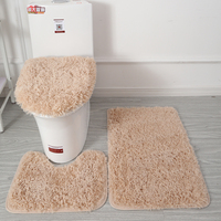 Ensemble de tapis de salle de bain en soie et laine personnalisable en usine, décorations, ensemble de 3 tapis absorbants pour salle de bain
