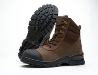 Bottes de travail anti-perforation L605.OEM à coupe haute avec fermeture éclair latérale, chaussures de sécurité minières à embout d'acier pour l'Australie