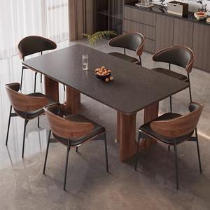 Light Luxury American <b>Retro</b> Solid Wood <b>Dining</b> <b>Table</b> Living Room Home Small French Medieval Style Modern Simple - Product Image 1