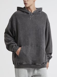 Sweat à capuche personnalisé épais pour homme, 52 % coton, 48 % polyester, coupe oversize - Product Image 3