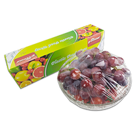 PVC-Frisch halte folie in Lebensmittel qualität Weiche Kunststoff verpackung für Lebensmittel Kuchen brot Gemüse-Wasser löslich 50cm & 30cm Breite 300m Länge