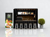 Conteneur pliable 20 pieds 40 pieds, Conteneur maritime transformé en bar, café, boutique, kiosque ou restaurant à vendre