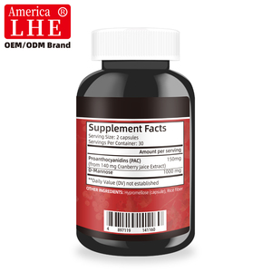 Complément d'extrait de canneberge de haute qualité pour soutenir la santé des voies urinaires chez les adultes, 60 capsules d'extrait de canneberge - Product Image 2