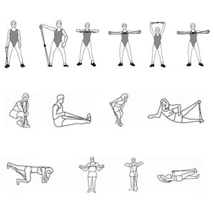 TPE tập thể dục ban nhạc 8-từ vành đai căng thẳng vòng lặp kháng ban nhạc cho tập thể dục ban nhạc đàn hồi chéo phù hợp với cơ thể kéo dài đào tạo cơ bắp - Product Image 2