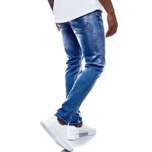 Homens casuais Diária Básica plus size calças Slim Denim Jeans Calças jeans para homens