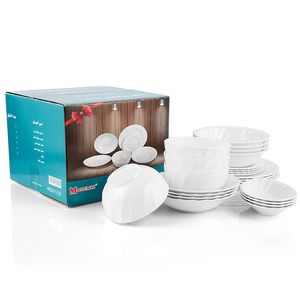 Bộ đồ ăn bằng melamine thân thiện với môi trường 24 món Jeddah, phong cách tối giản, bền vững, làm từ nhựa tre, bán buôn tại Ả Rập Xê Út - Product Image 6