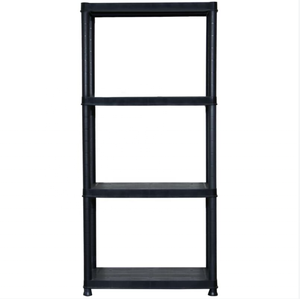 Étagère en plastique légère facilement assembler support réglable 25kg/couche entrepôt maison stockage rayonnage étagères étagères étagères - Product Image 2