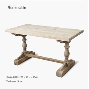 Tavolo da Pranzo Commerciale Rettangolare <span class=keywords><strong>in</strong></span> <span class=keywords><strong>Legno</strong></span> Massello Stile Retrò Americano Country, Finitura Anticata Silenziosa, per Ristorante - Product Image 6