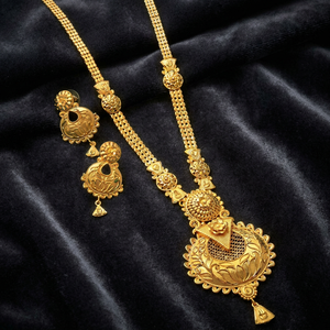 Wholesale 14K 18K 24K Micro Gold Forming <b>Long</b> <b>Necklaces</b>, Traditional Floral Design Jewelry Set, Brass Gold Fashion Jewelry Set. - Product Image 2