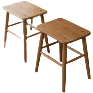 Solid Wood Square <b>Stool</b> Cherry Wood Durable Low <b>Stool</b> For Dining Room Adult Use - Product Image 5