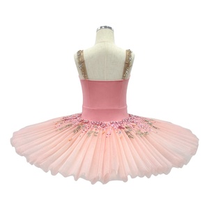 AL-T1679 Costume de Danseuse de la Belle au Bois Dormant pour Filles, <span class=keywords><strong>Tutu</strong></span> Rose sans Manches, <span class=keywords><strong>Jupe</strong></span> en Gaze pour Adultes, Compétition, <span class=keywords><strong>Tutu</strong></span> Pancake - Product Image 2